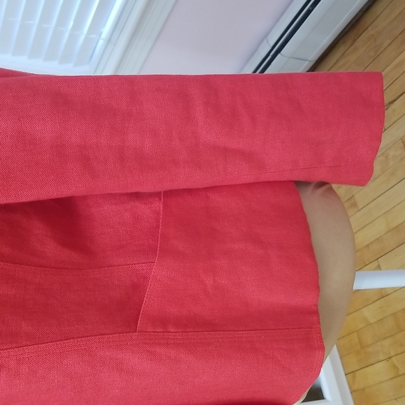 Talbots Irish linen casual blazer in Red, size 8 - Picture 5 of 9